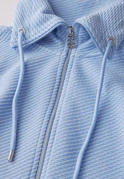 Cecil full zip cotton mix sweat jacket Blue 322625