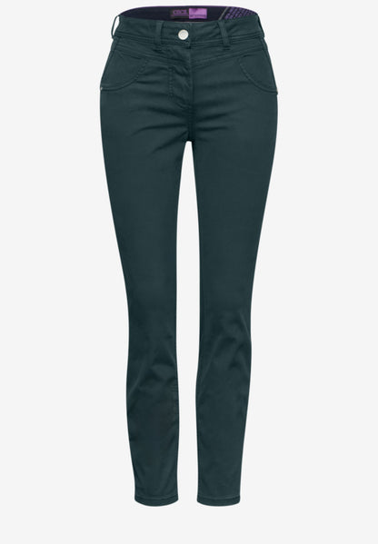 Cecil Vicky Chino trouser 28&quot; leg in Green or Navy 378092