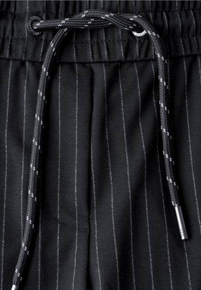 Cecil Tracey Pinstripe joggers in Navy Stripe with 30&quot; leg 378295