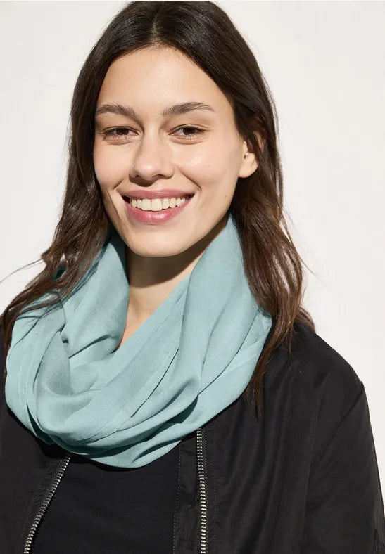 Cecil plain loop scarf in Deep Khaki or Ice Green 572756