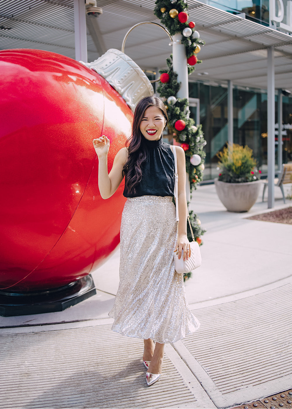 Sequin Midi Skirt. Gold, Brown or  Black