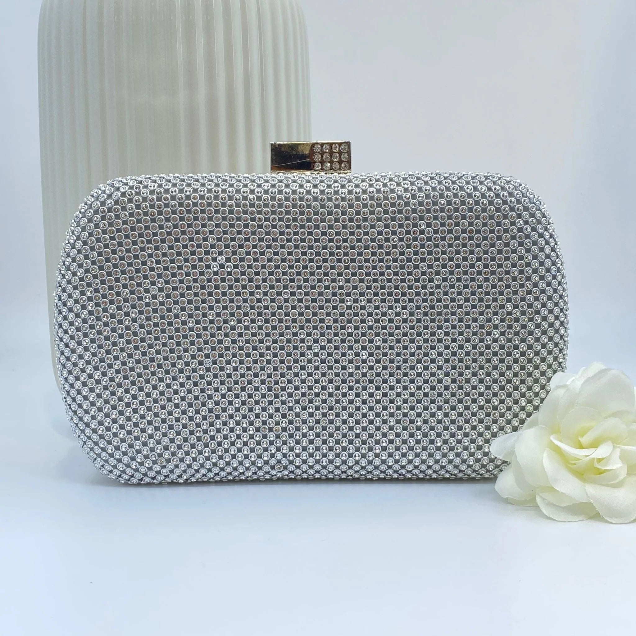 Diamante Clutch Bag in gold or Silver