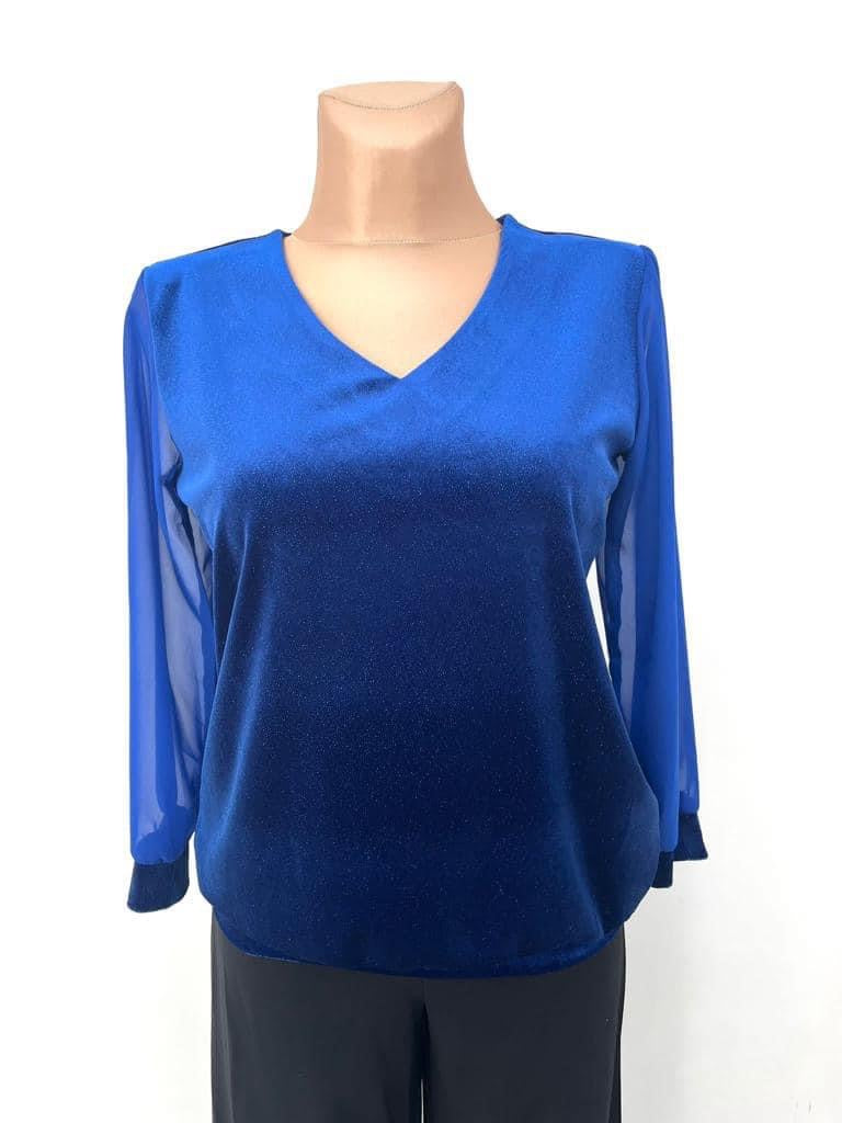 Yew Katie Velvet feel  V Neck sparkle top All colours