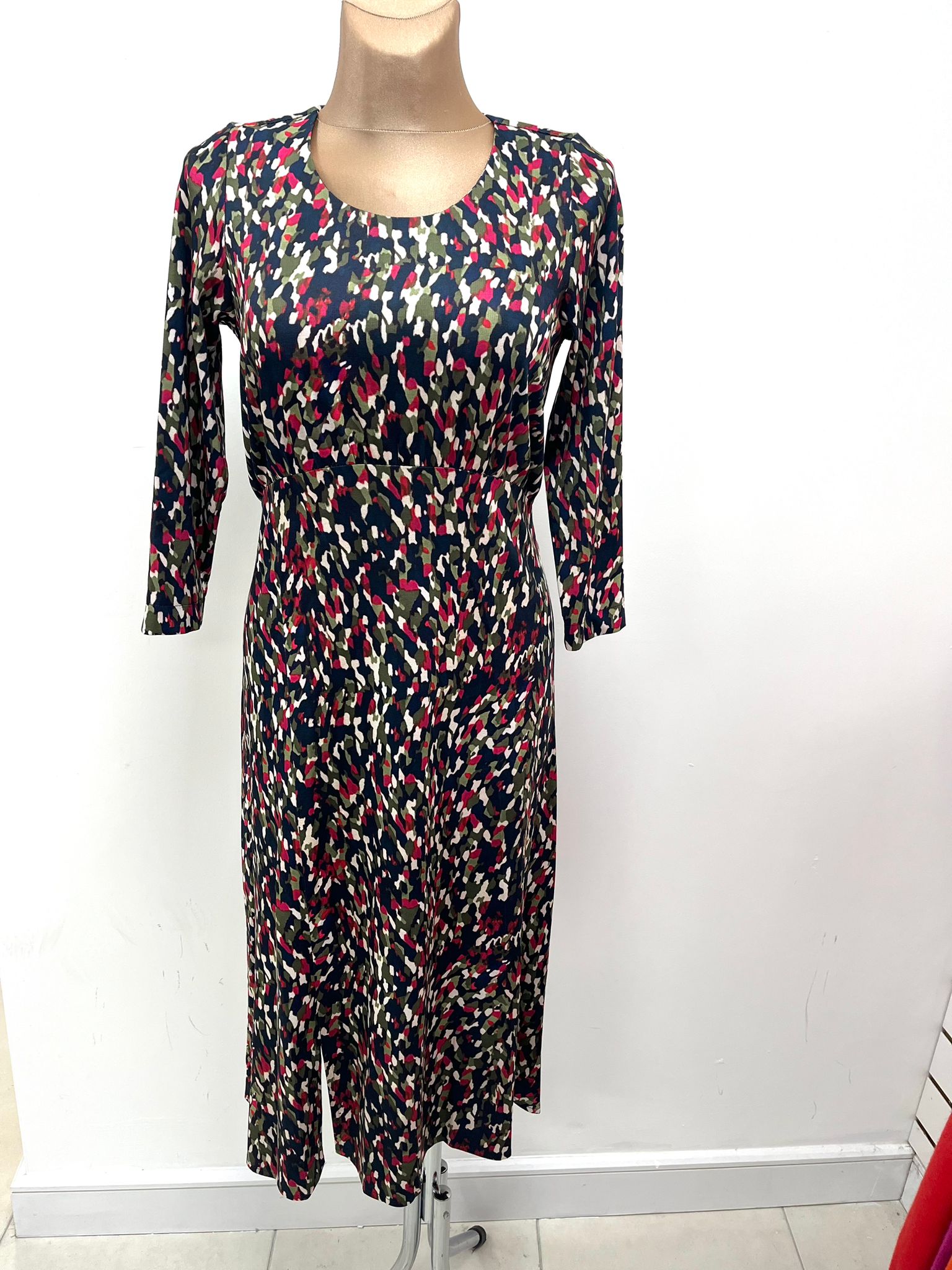 Yew Autumn Print warm feel midi dress 4138 Autumn