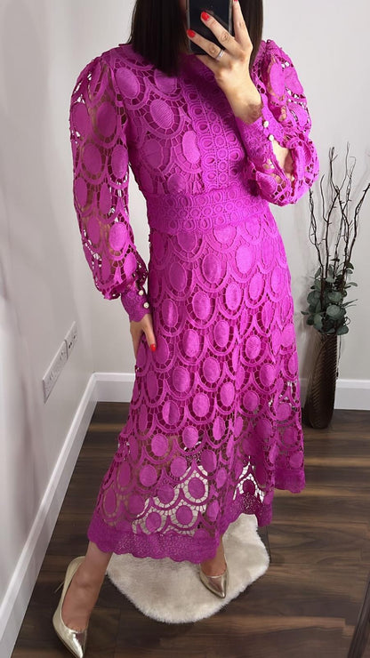 Amber lace dress A68228 Magenta