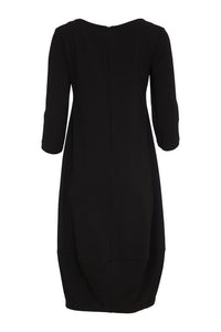 Kate Cooper Black dress with Ruffle Hem Kcaw24153