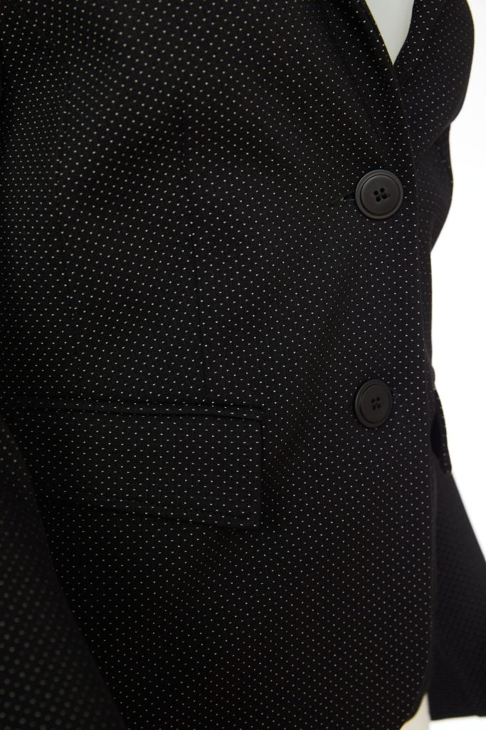 Kate Cooper Black Single breasted suit jacket with fine pin dot print