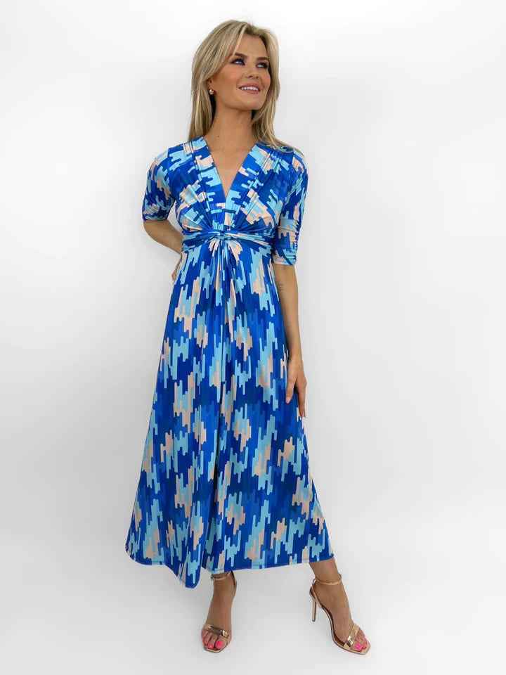 Kate And Pippa Alana maxi Dress Blue print