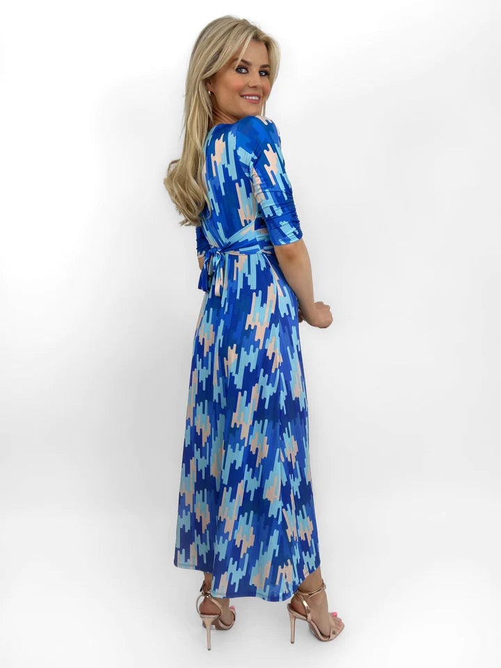 Kate And Pippa Alana maxi Dress Blue print