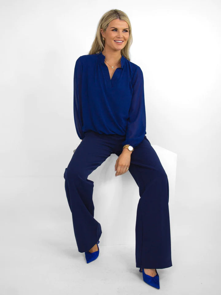 Kate And Pippa Bella Band Top- Deep Blue