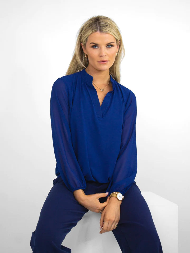 Kate And Pippa Bella Band Top- Deep Blue