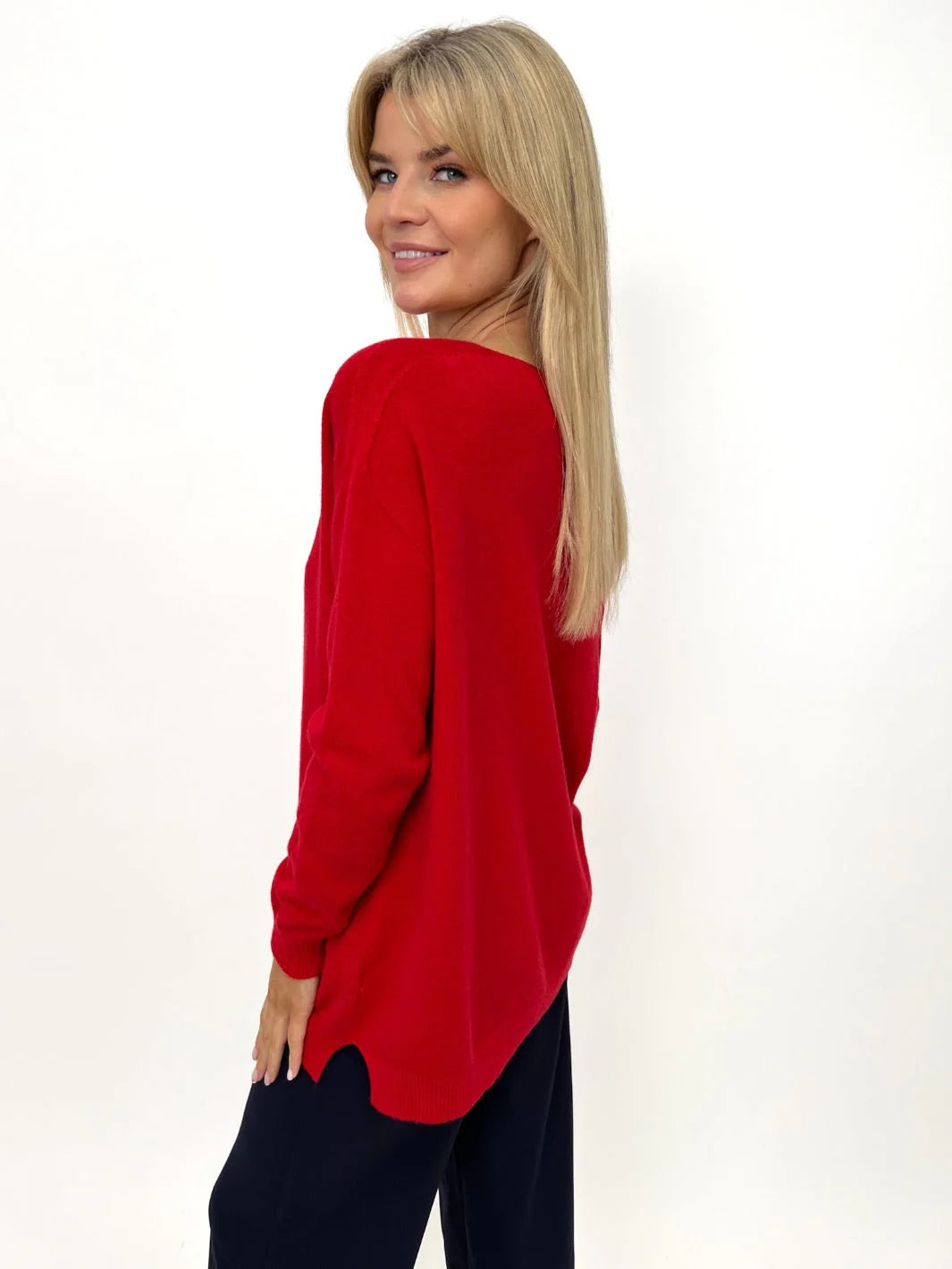 Kate And Pippa Marmi V Neck Cashmere feel knit. All Colours