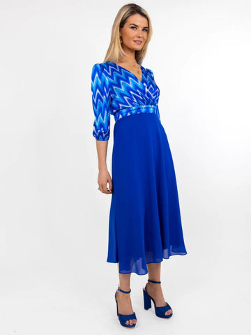 Kate And Pippa Monroe Midi Dress in Pink Or Blue 24Ss