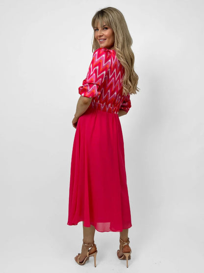 Kate And Pippa Monroe Midi Dress in Pink Or Blue 24Ss