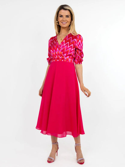 Kate And Pippa Monroe Midi Dress in Pink Or Blue 24Ss