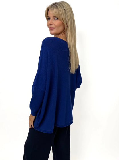 Kate And Pippa Roma Oversized Knit Black or Royal Blue