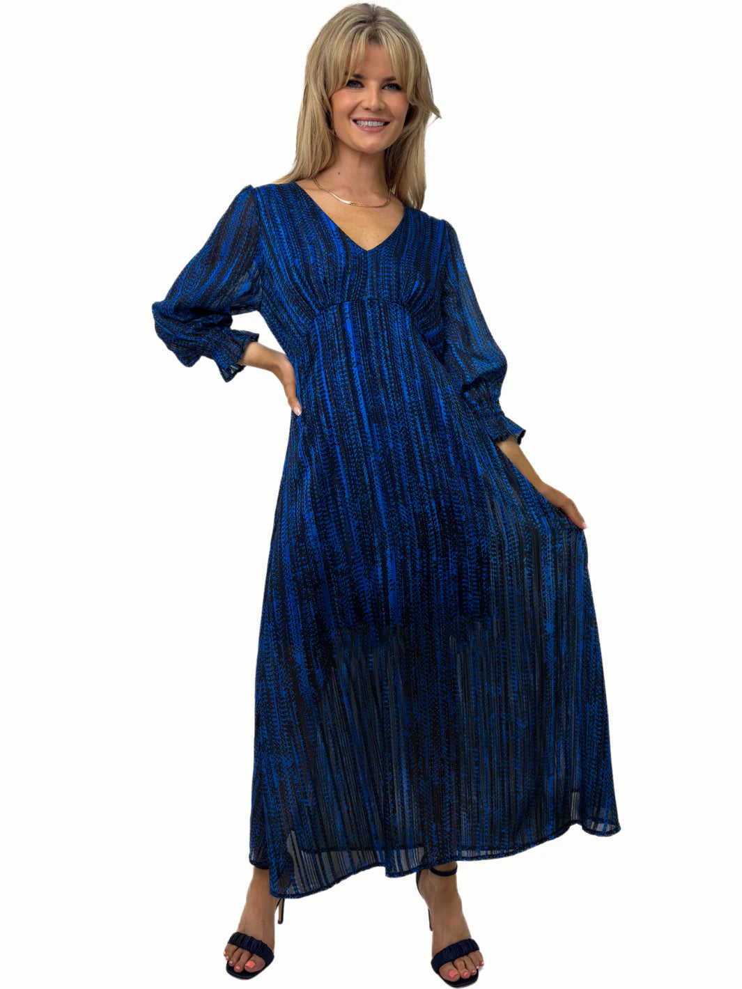 Kate And Pippa Streasa Empire line midi dress in Royal blue  1