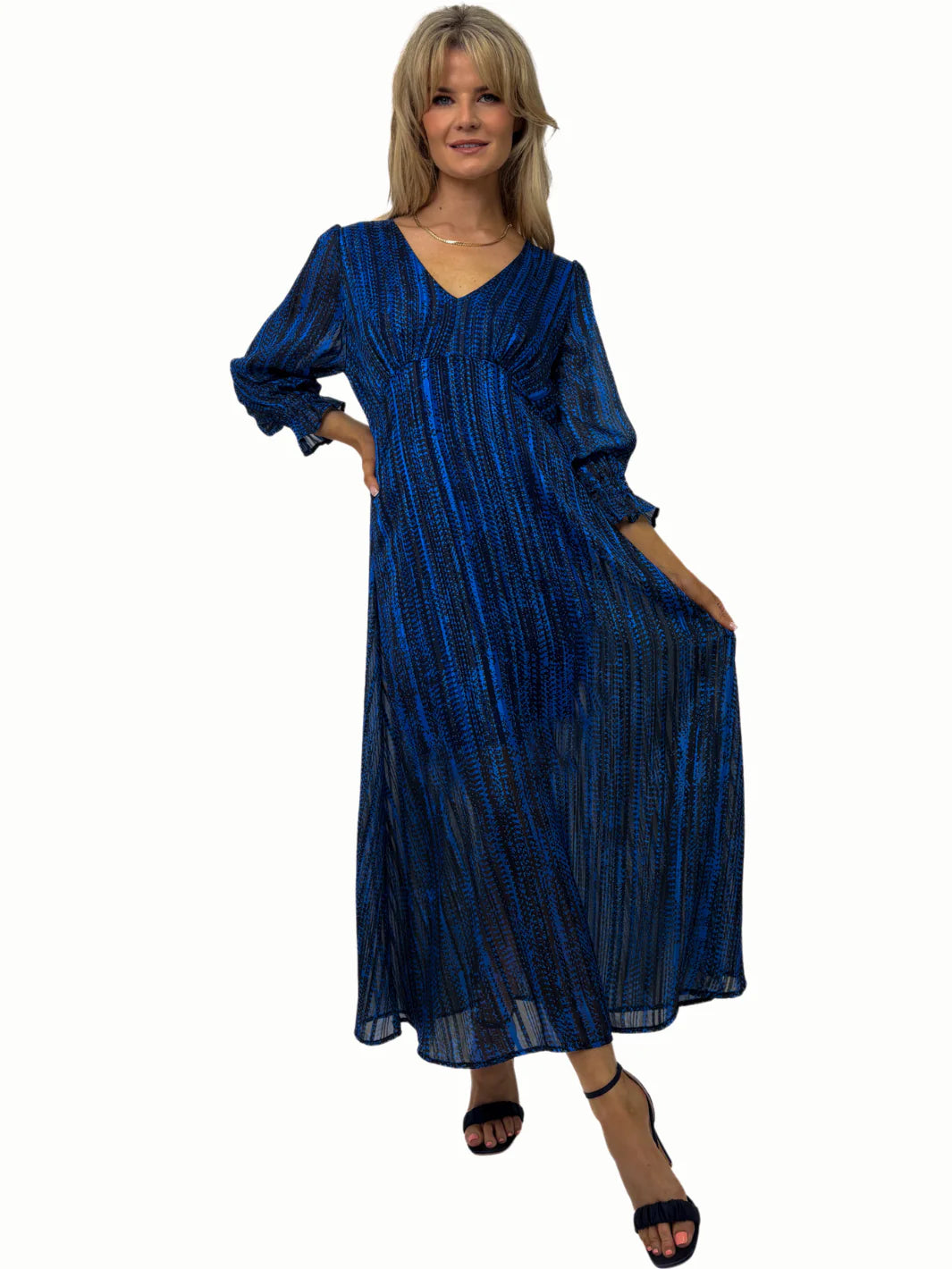 Kate And Pippa Streasa Empire line midi dress in Royal blue  1