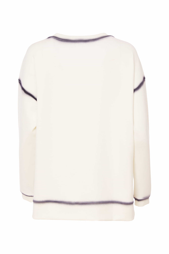 Naya Roundneck sweatshirt with contrast seams Mas25126