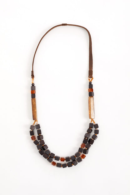 Naya Cube bead long necklace Naw23278