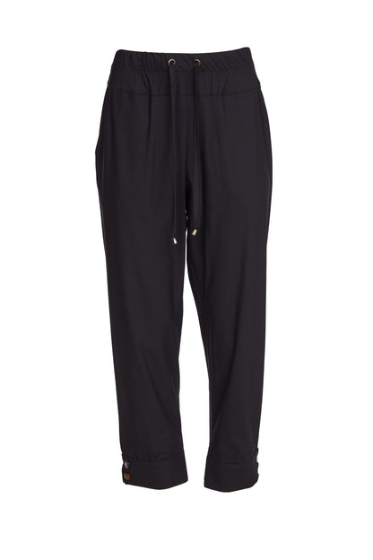 Naya Travel fabric trousers with stud hem  Naw24154 Black