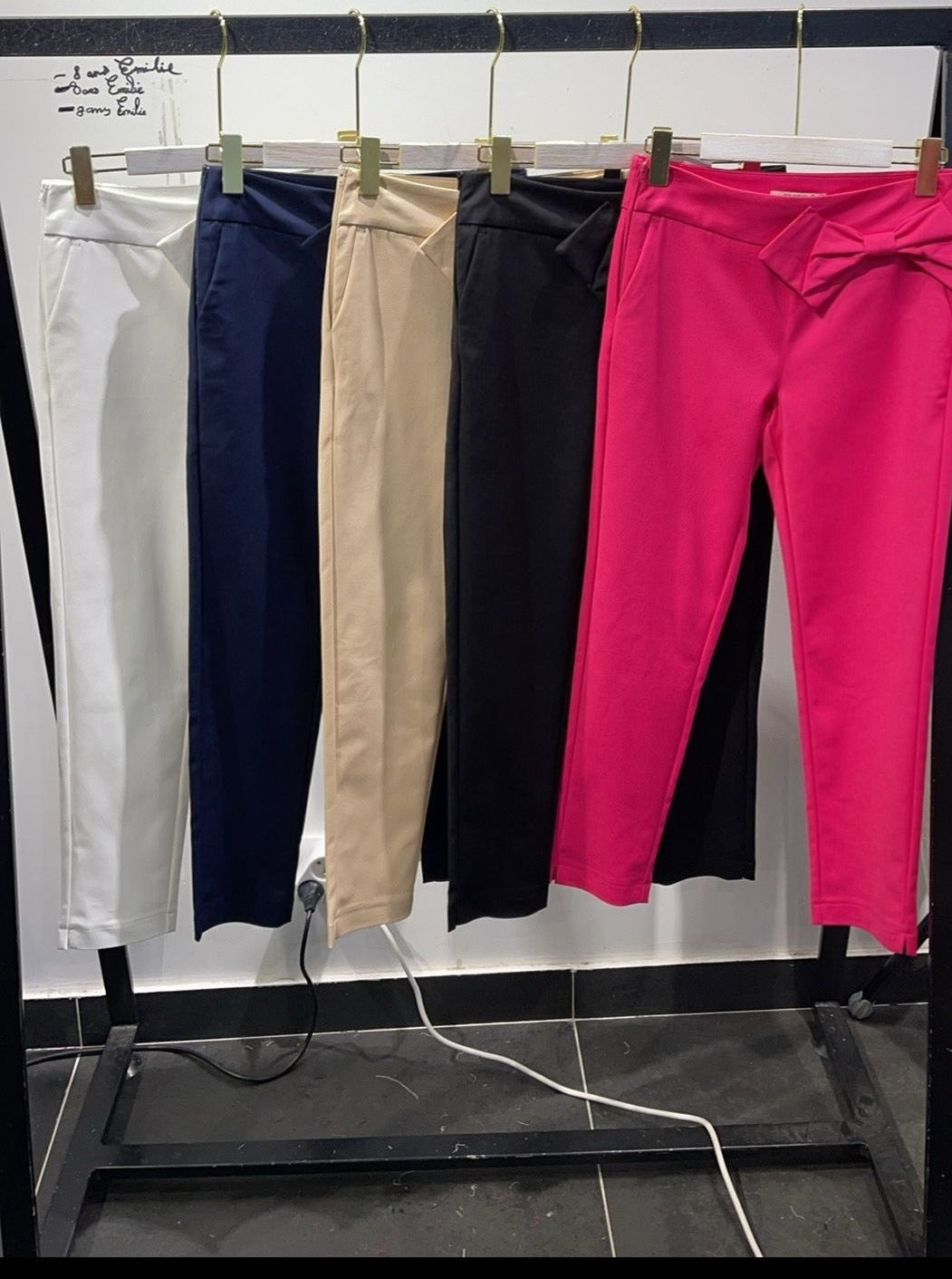 Slim Leg 28&quot; trouser with cute Bow detail on Waistband