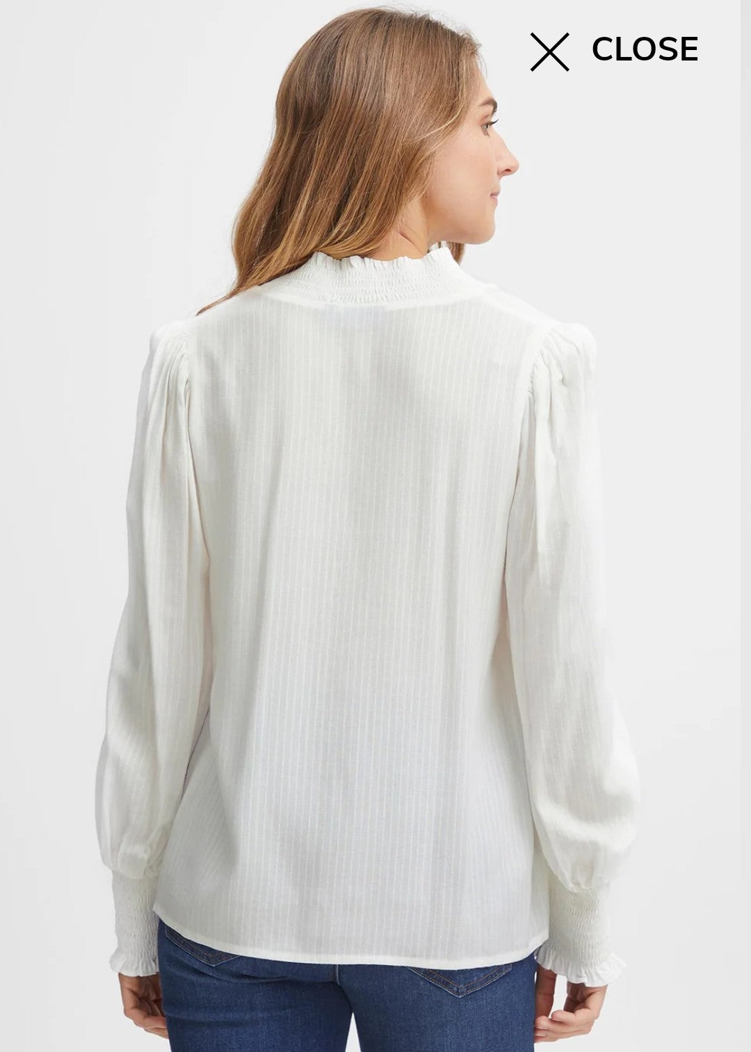 Fransa White  v neck blouse 20612539