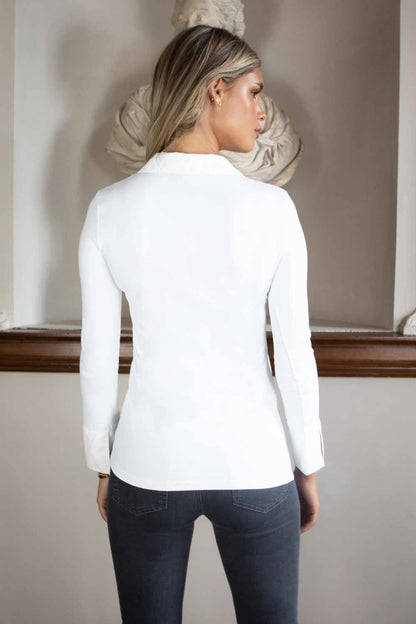 No2morrow Anna pure white microfibre Shirt