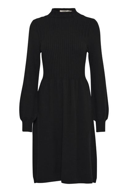 Fransa Fine knit black dress 20614676