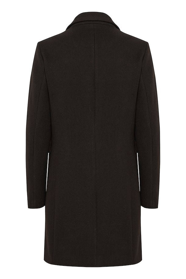 Fransa Short Black Wool Coat