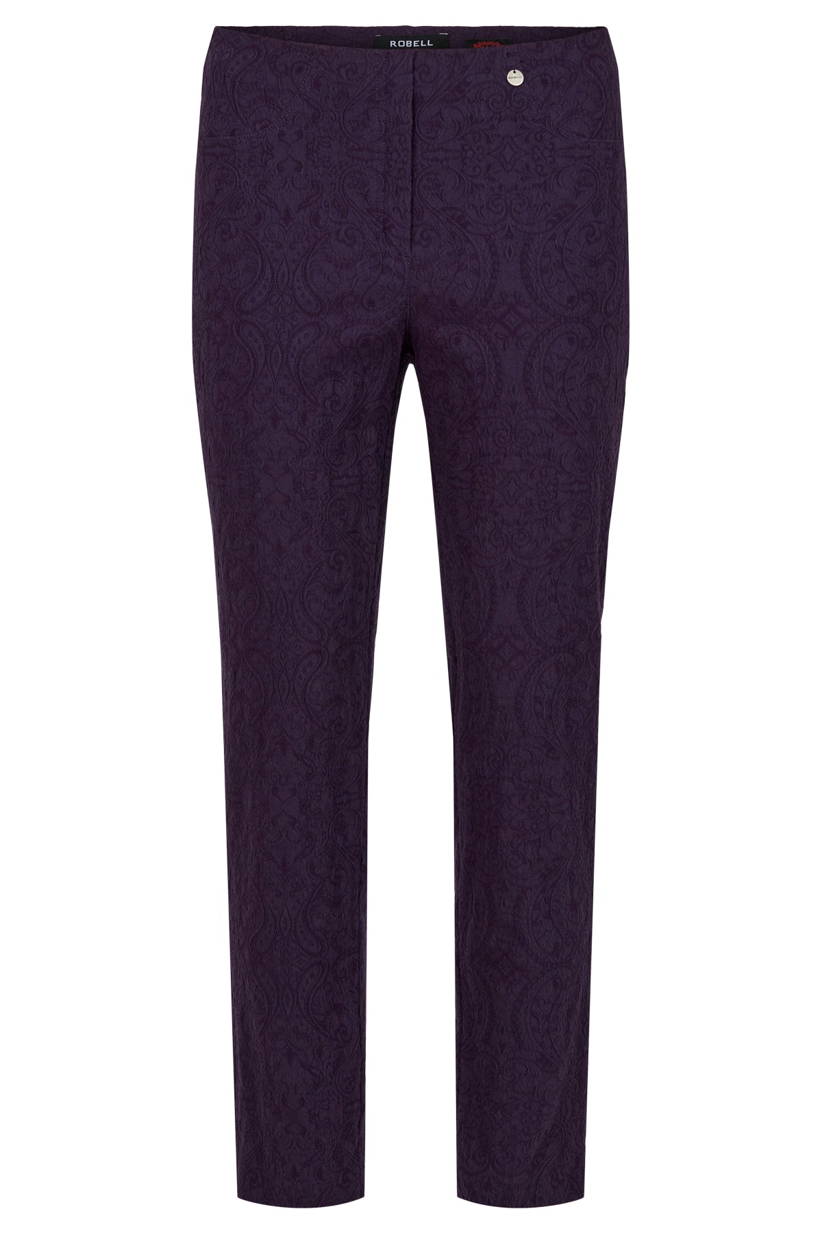 Robell Bella Paisley Jacquared Trousers in Black or Anthracite 51560 54145