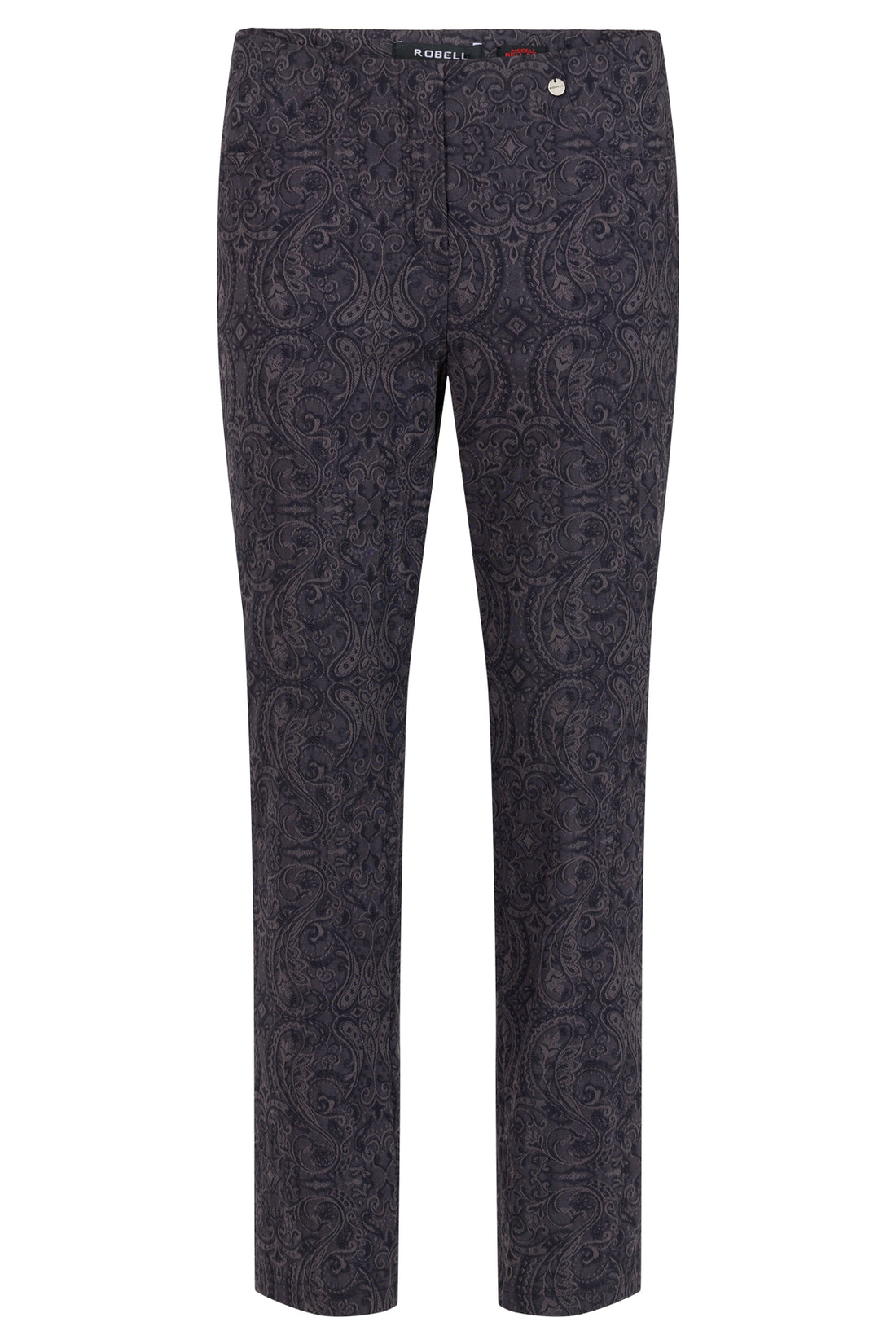 Robell Bella Paisley Jacquared Trousers in Black or Anthracite 51560 54145