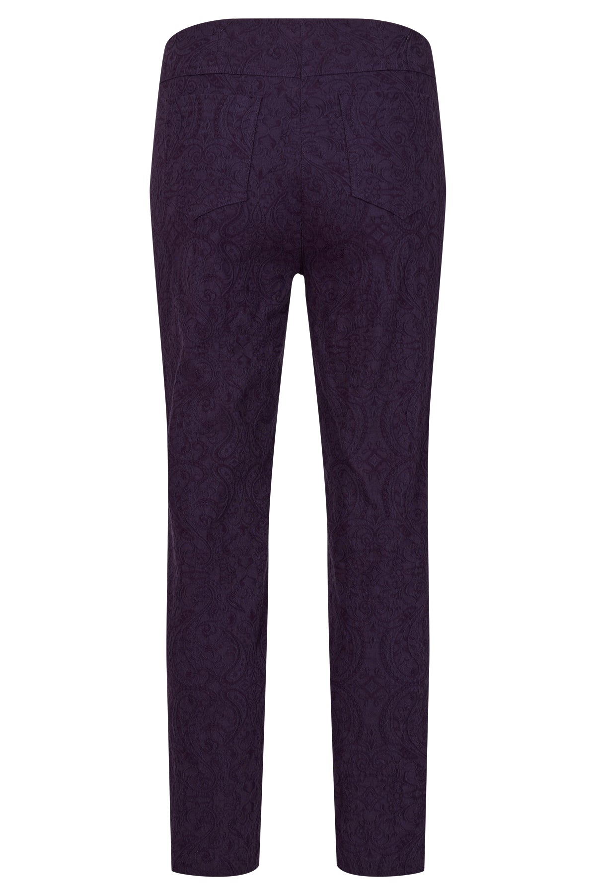 Robell Bella Paisley Jacquared Trousers in Black or Anthracite 51560 54145