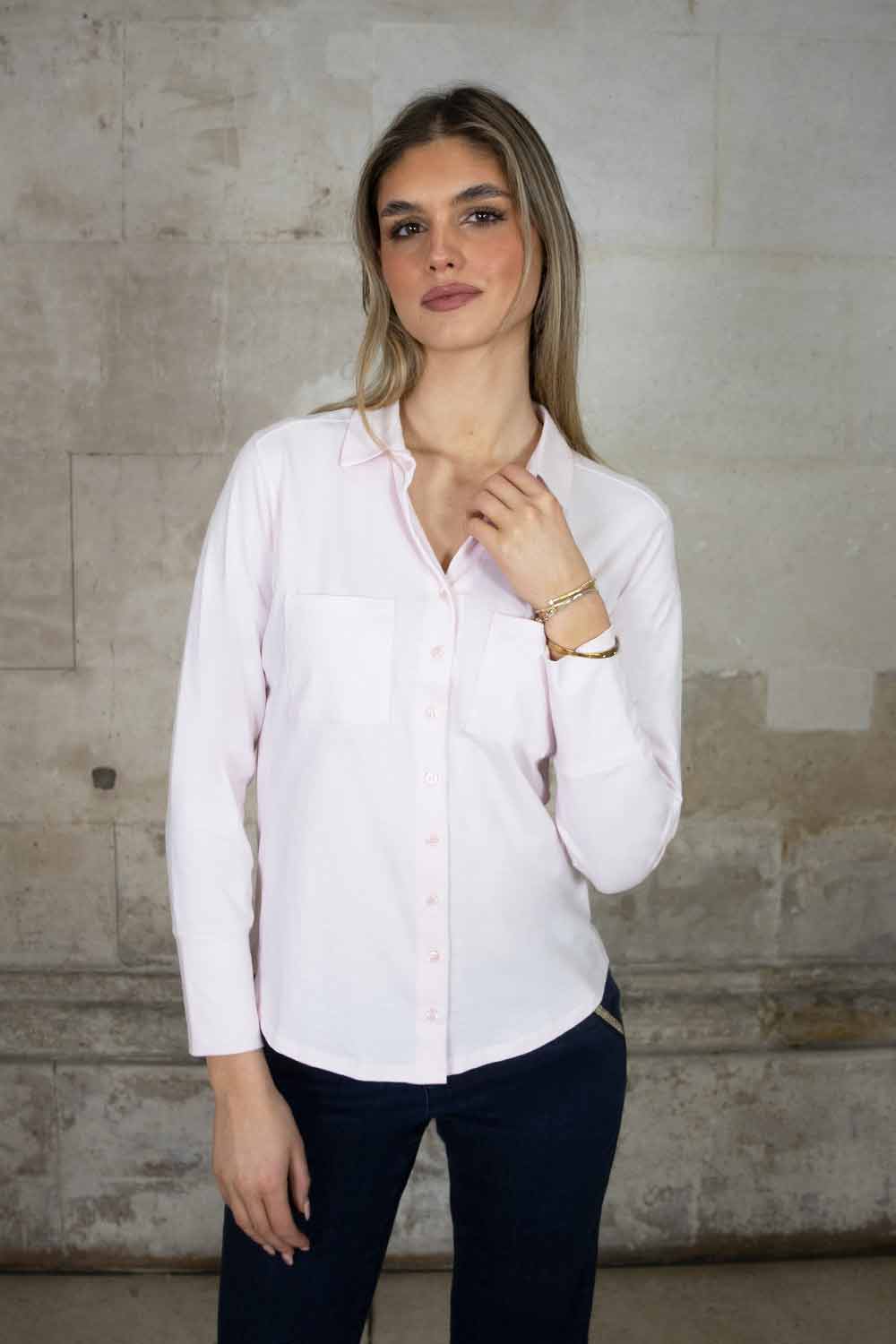 No2morrow Izzy Cotton Shirt. Pink or White