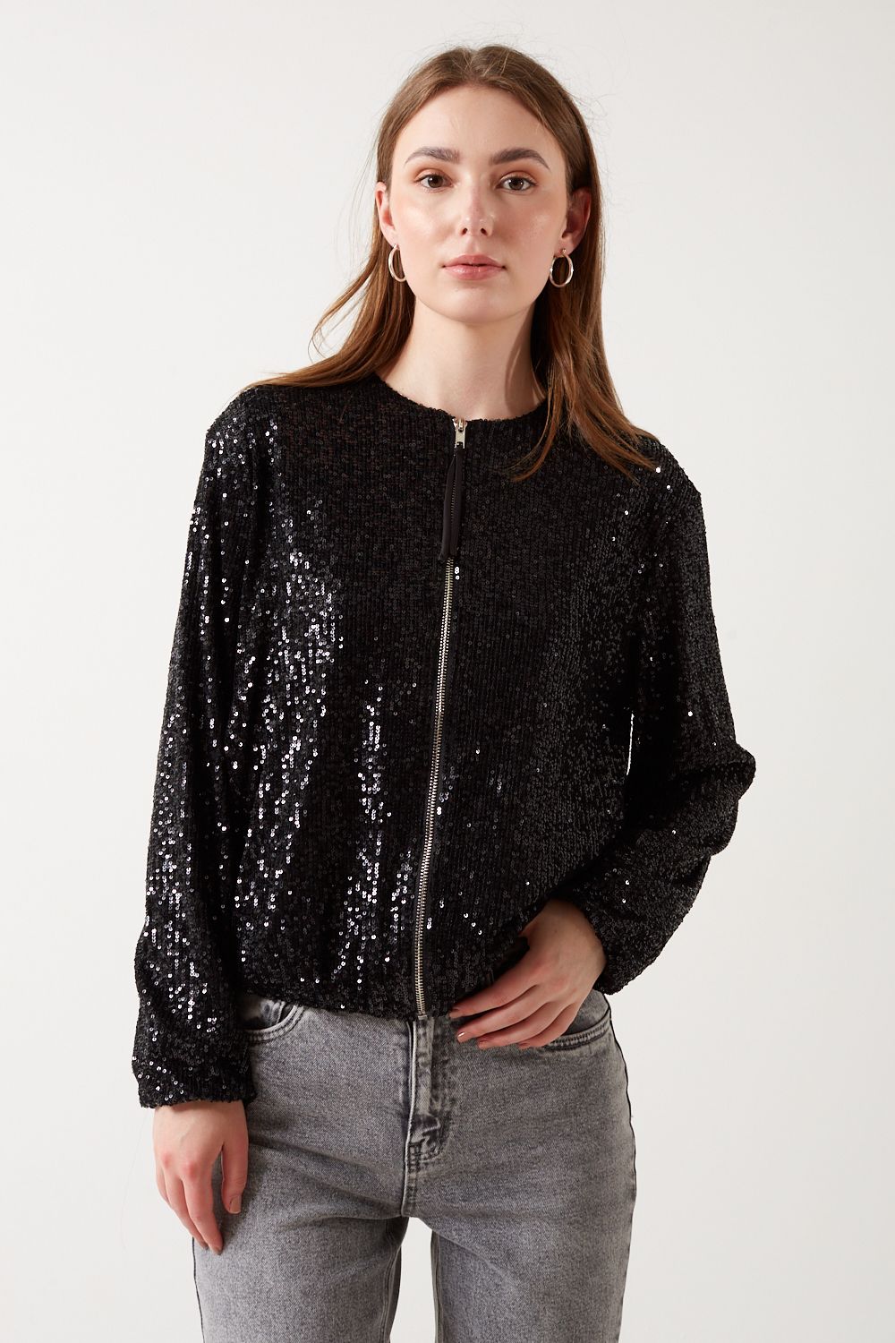 Luna Sequin Jacket Black Or Champagne