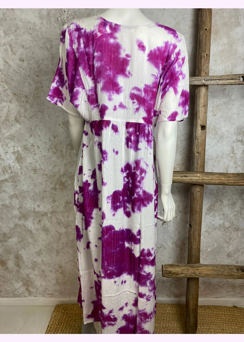 M.X.O. Magenta Tie Dye Maxi dress 37122