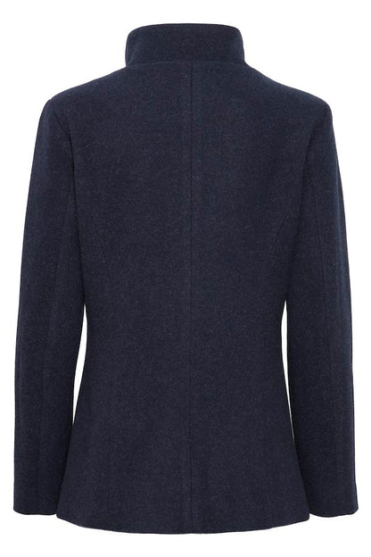 Fransa Navy Wool Feel Jacket 20614124