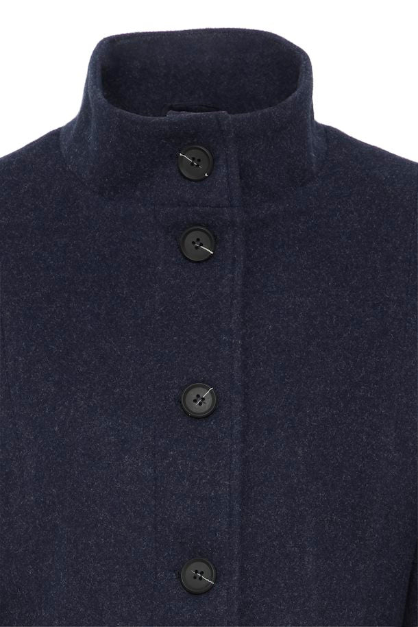 Fransa Navy Wool Feel Jacket 20614124