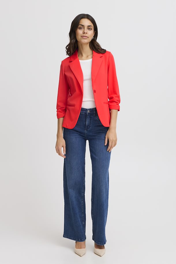 Fransa Jersey Blazer in Coral