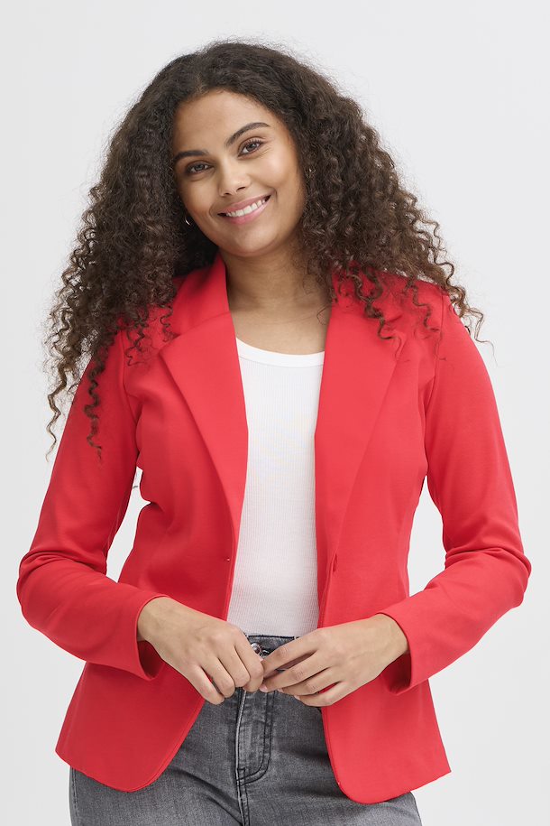 Fransa Jersey Blazer in Coral