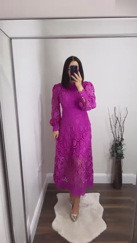 Amber lace dress A68228 Magenta