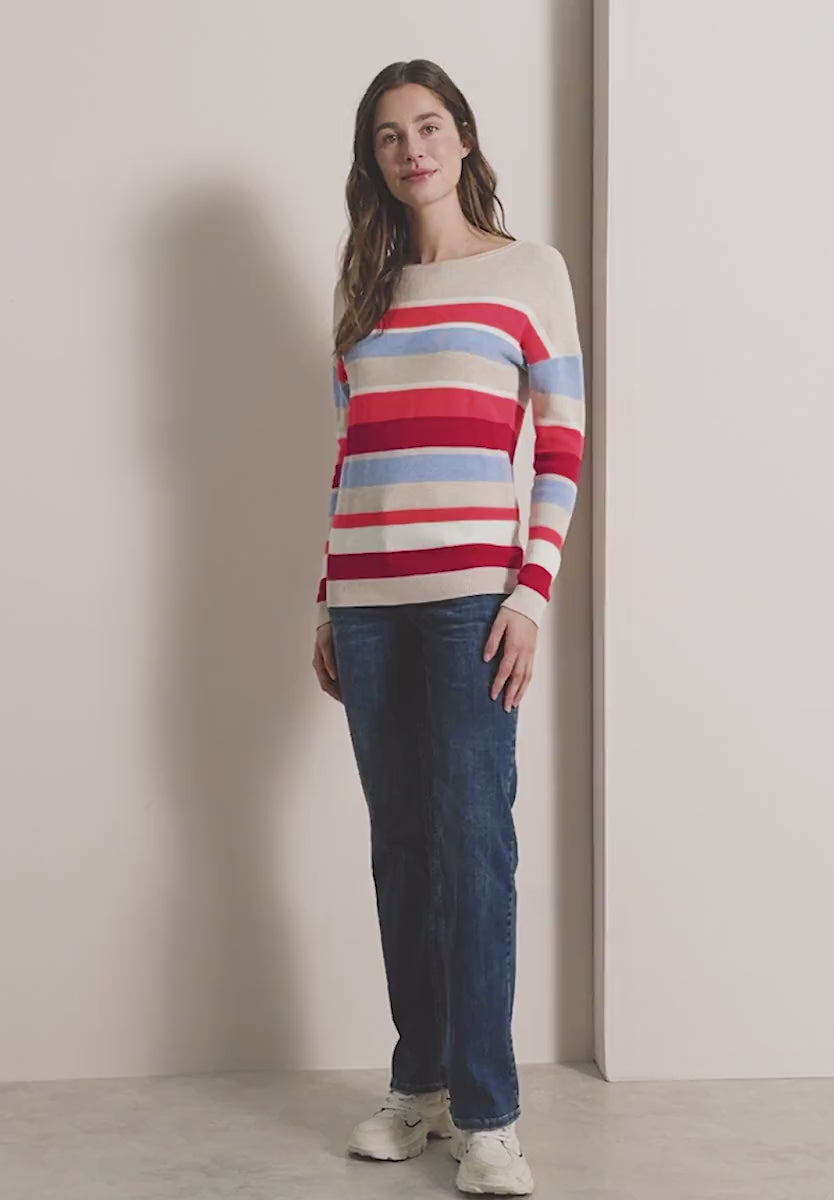 Cecil Cotton Blend Stripe jumper 303135