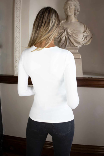 No2morrow Tara Long Sleeve Microfibre Top in black or White