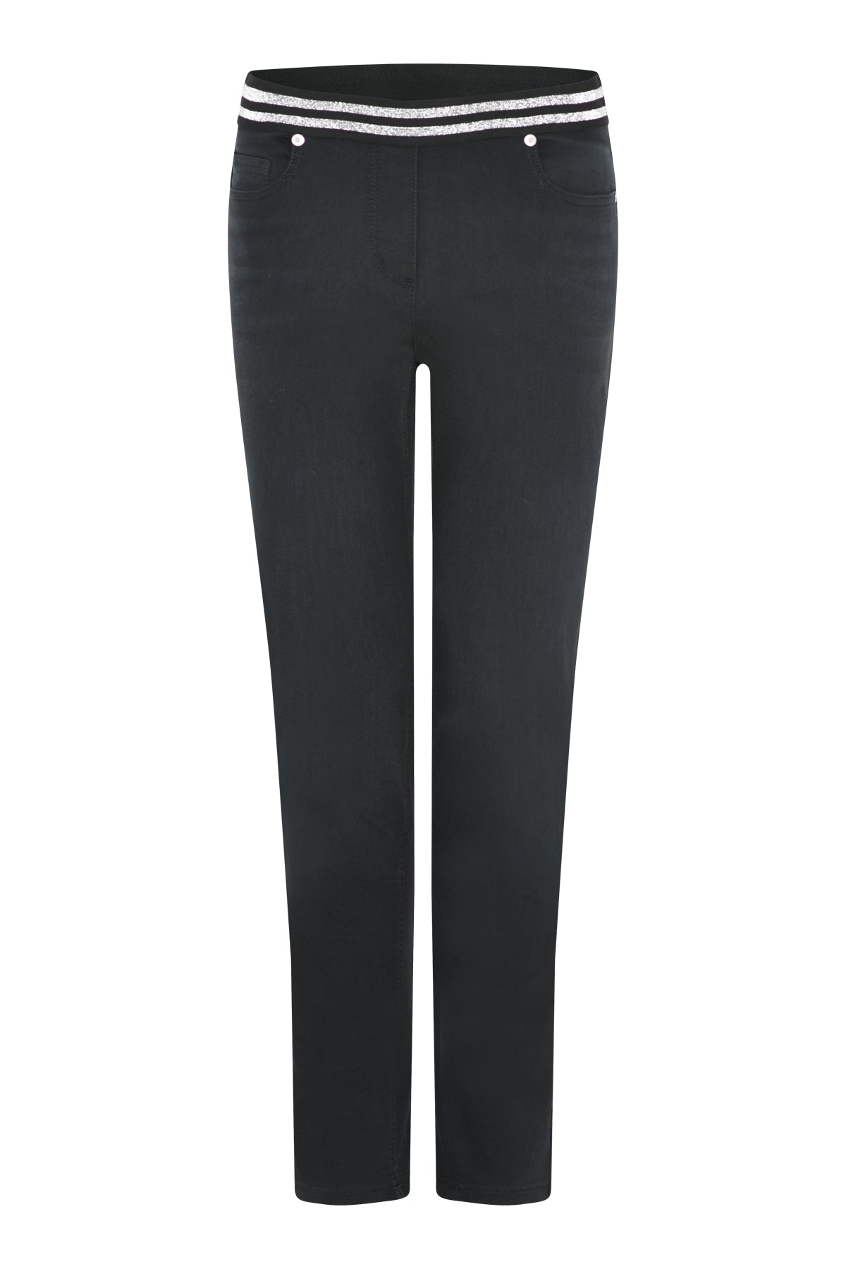 Black denim stretch jeans i&