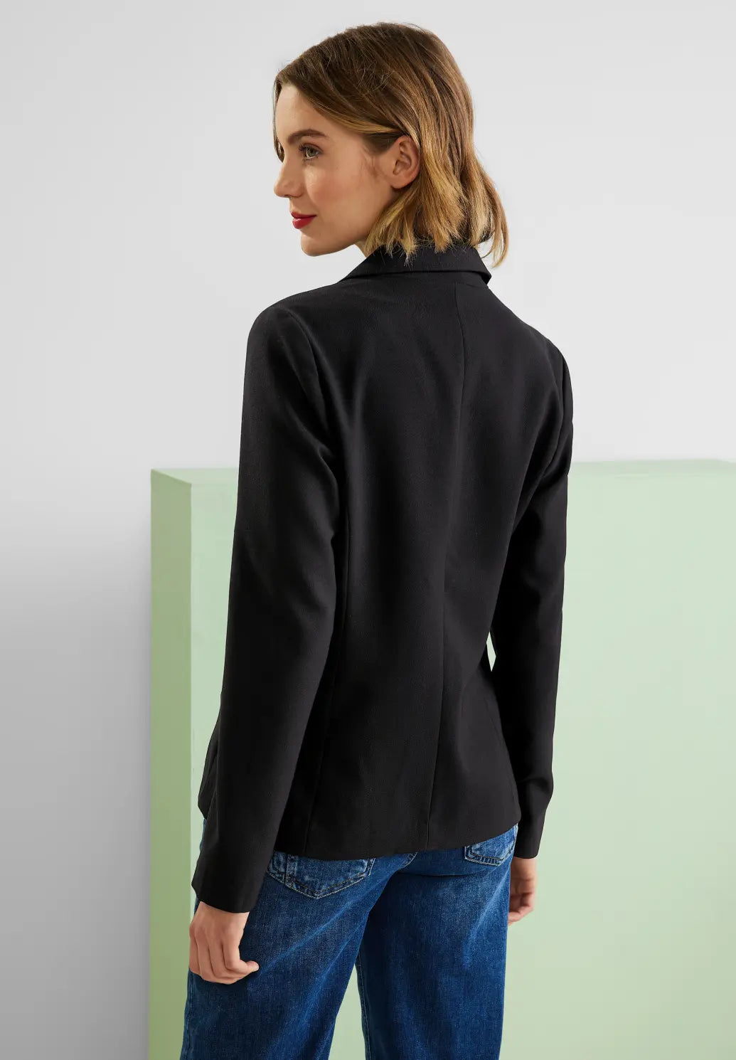 Street One black twill blazer 211839