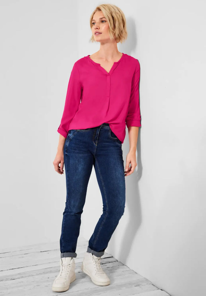 Pink shirt with Elasticated hem by – Cecil 343789 DBiggins