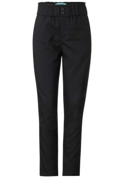 Street One black twill trousers 376030