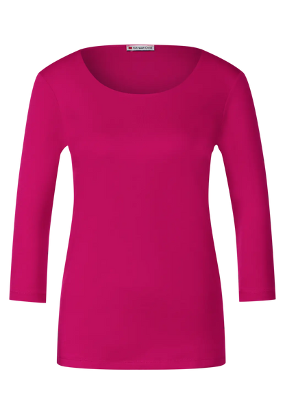 Street One 3/4 sleeve double layer t shirt 317659 Pink