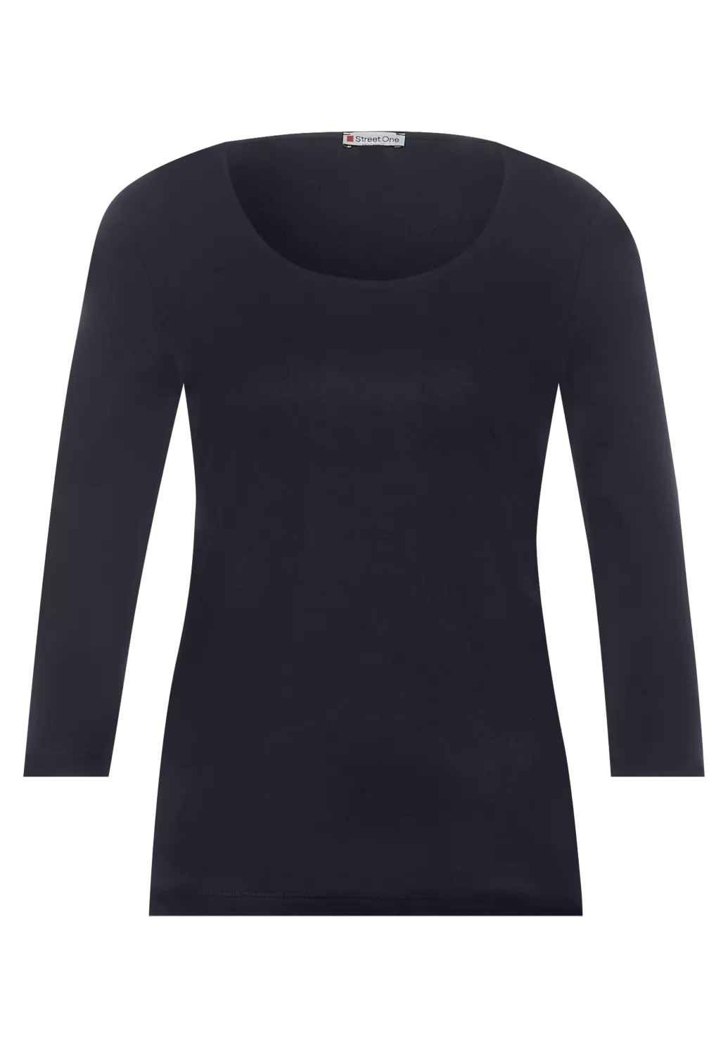 Navy Basic 3/4 sleeve Top by Street One Pania 317588