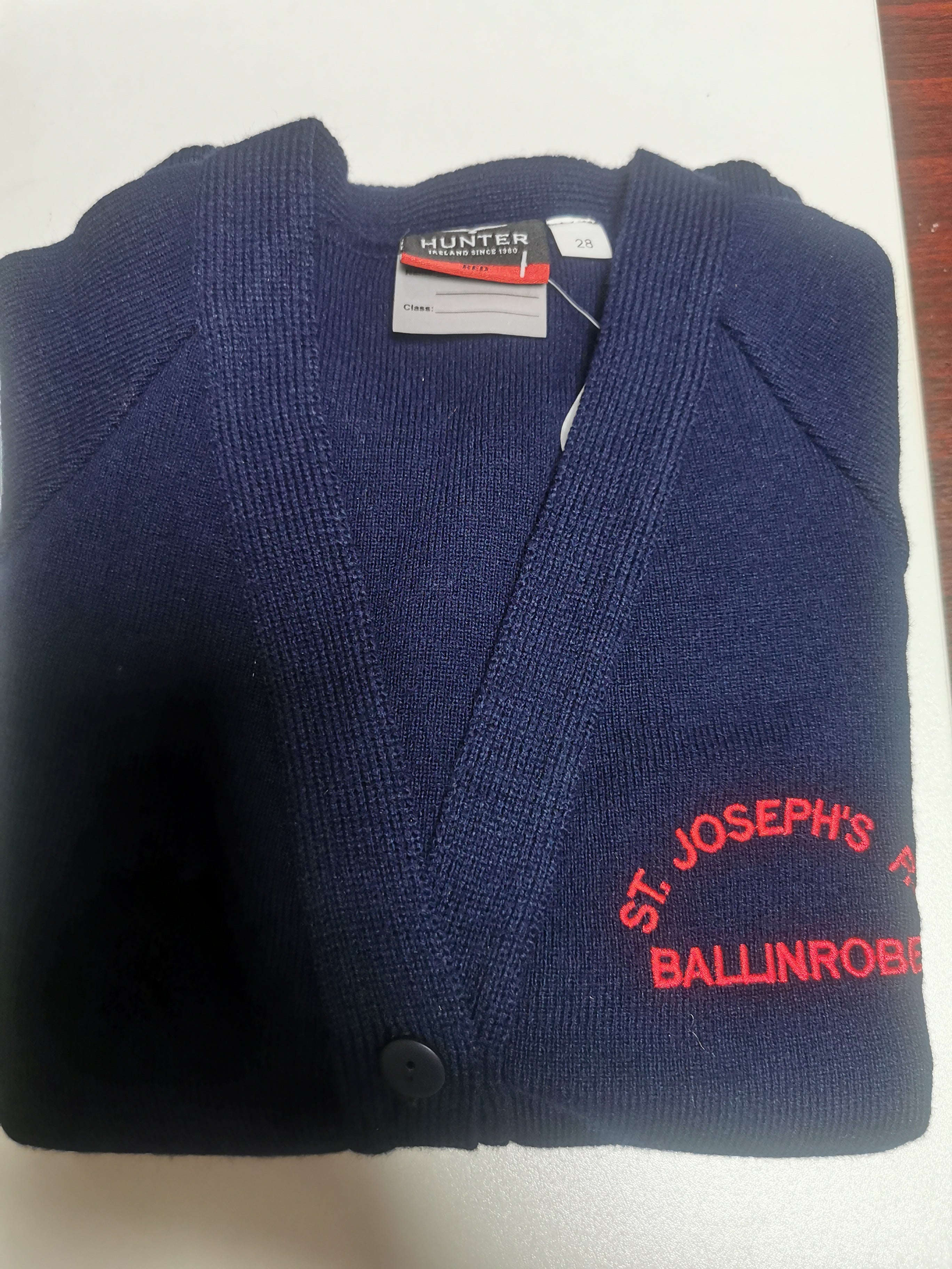 St Joesephs Primary school Ballinrobe Crested Cardigan